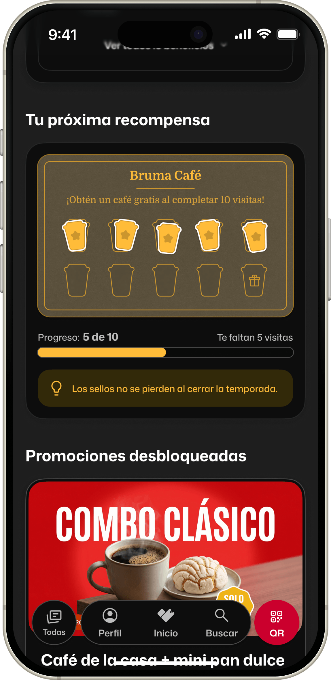 Tarjeta de recompensas